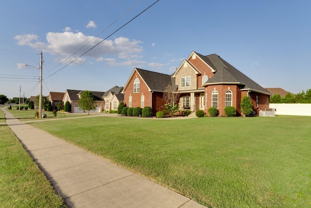 view of front facade with a front lawn