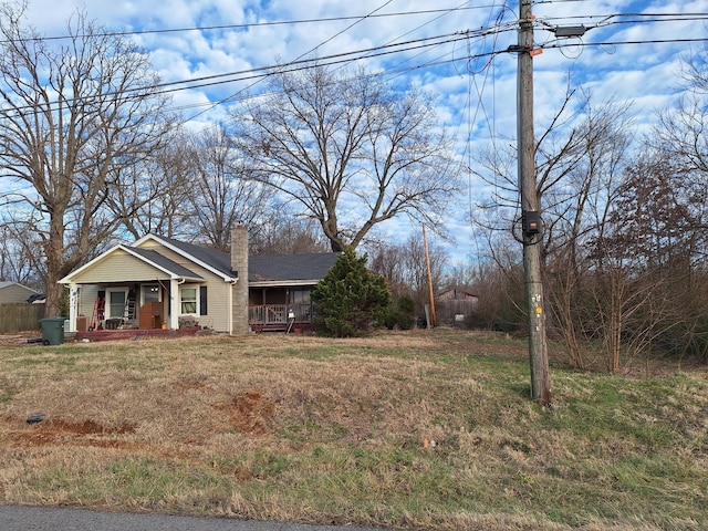 exterior space featuring covered porch