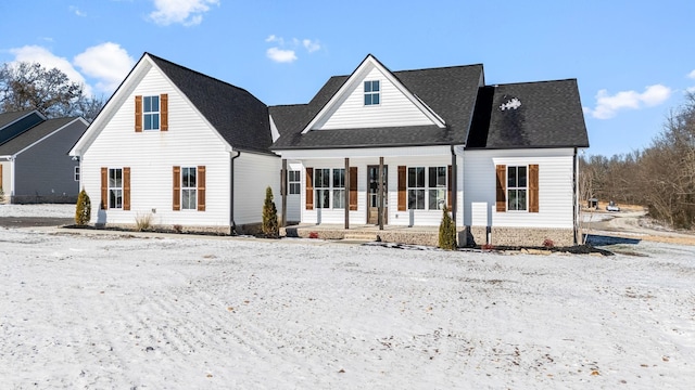 view of front of property with covered porch