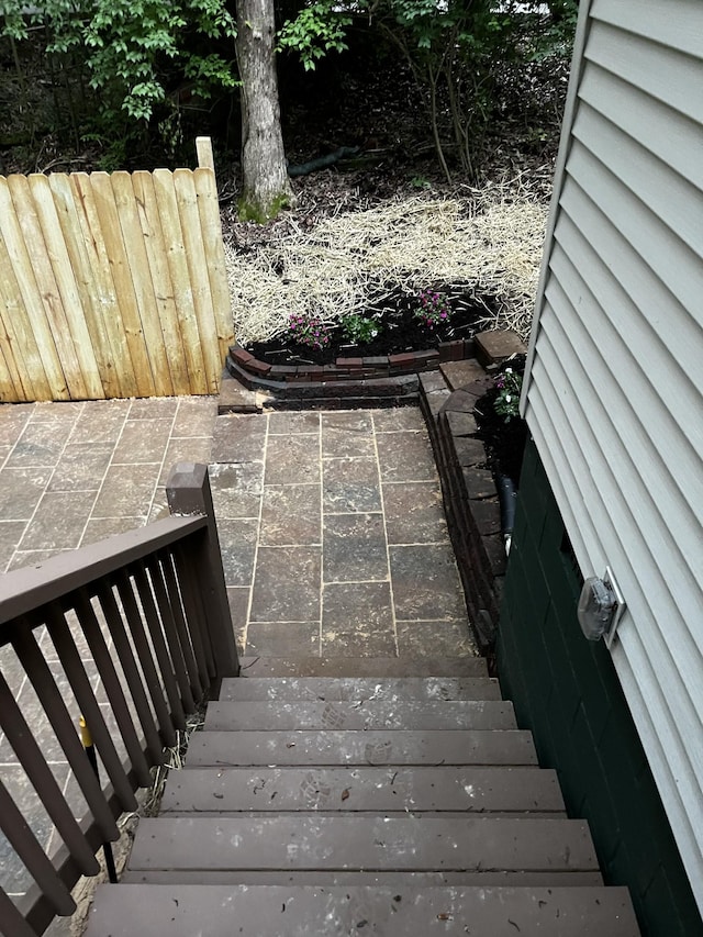 view of stairway