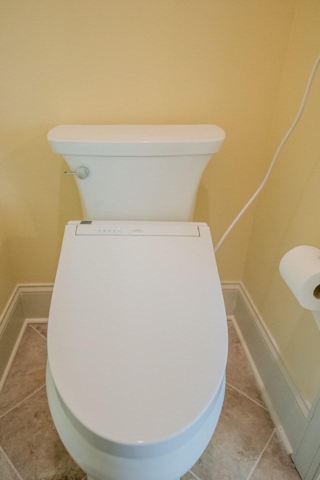 bathroom with tile patterned flooring