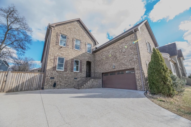 view of front of house featuring a garage