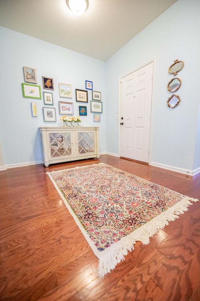 foyer with hardwood / wood-style floors