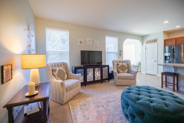 view of carpeted living room