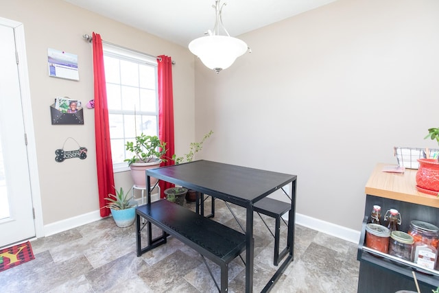 view of dining area