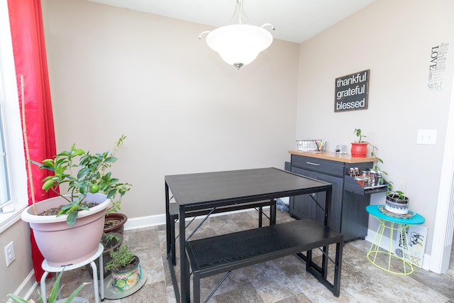 view of dining room