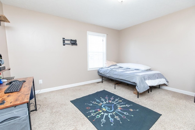 bedroom featuring carpet