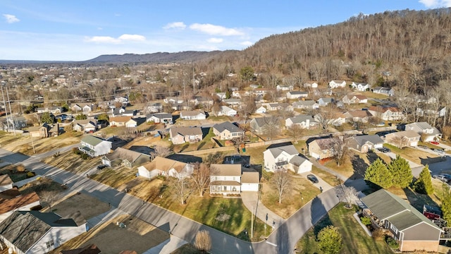 aerial view featuring a mountain view