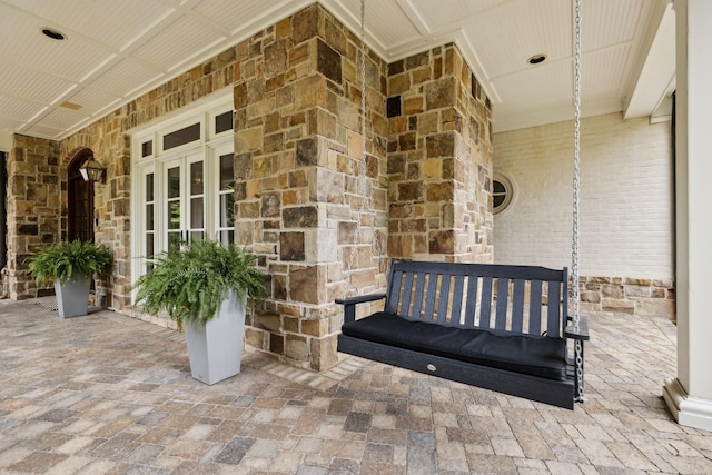 view of patio with french doors