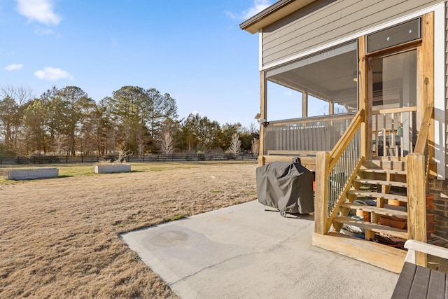 view of patio with grilling area