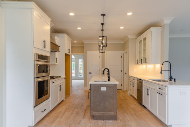 kitchen with sink and white cabinets