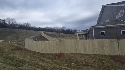 view of yard with fence and cooling unit