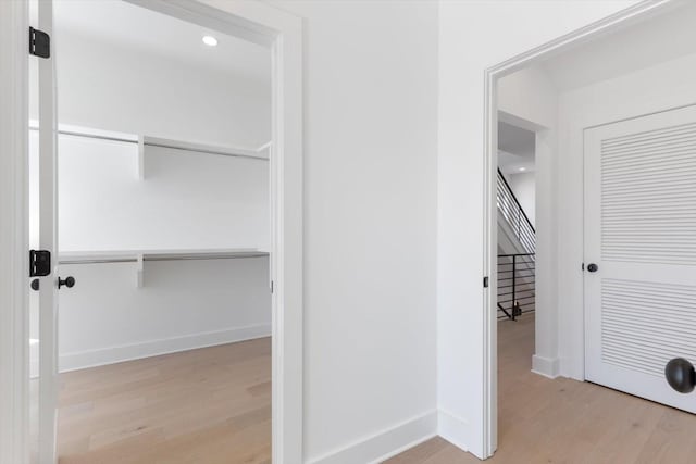 interior space featuring light wood-type flooring