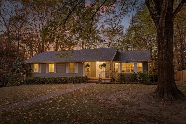 view of ranch-style home