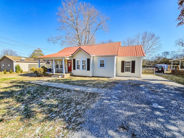 view of front of house with a porch