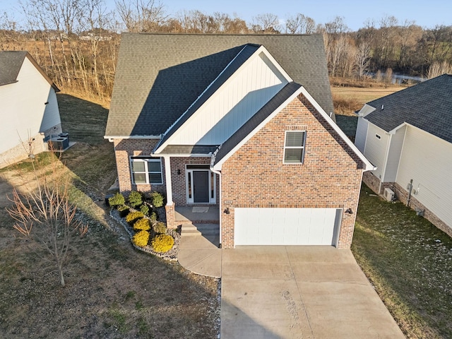 view of front of home featuring a garage