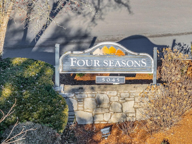 view of community sign