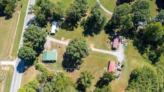 drone / aerial view with a rural view