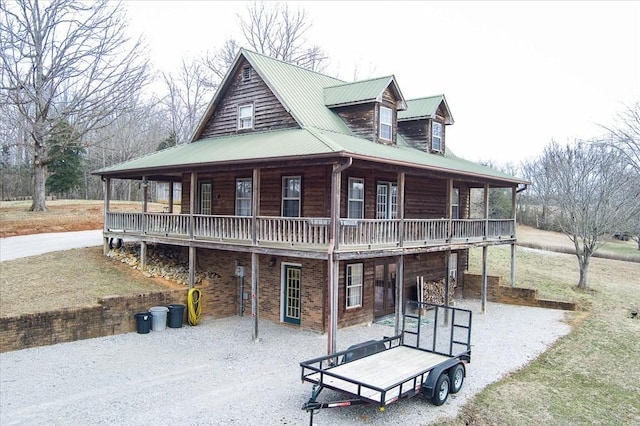 view of front of house with a porch