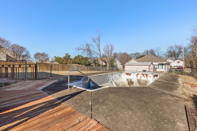 view of pool with a deck