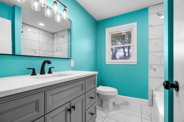 985 Watauga Dr, Cookeville, TN 38501 - full bathroom with vanity, toilet, and bathing tub / shower combination