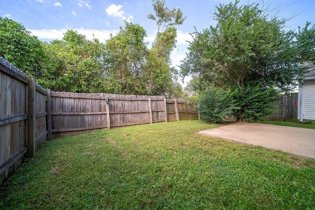 view of yard with a patio