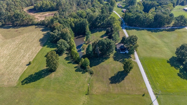 aerial view with a rural view