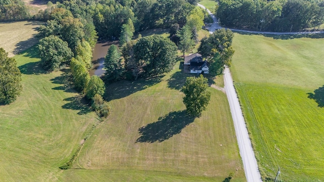 drone / aerial view featuring a rural view