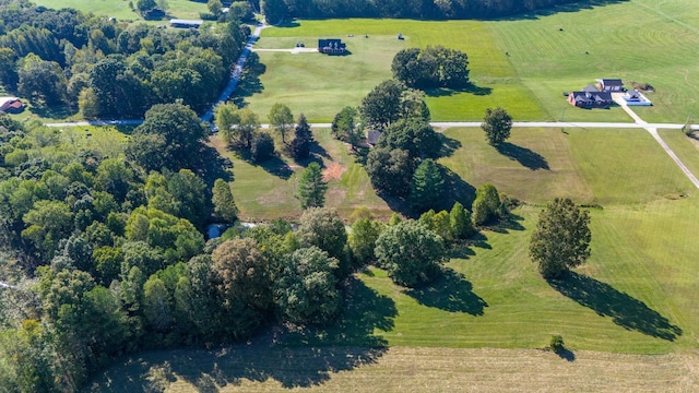 aerial view featuring a rural view