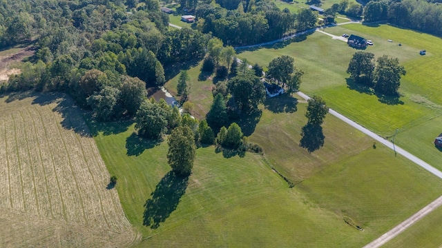 drone / aerial view featuring a rural view