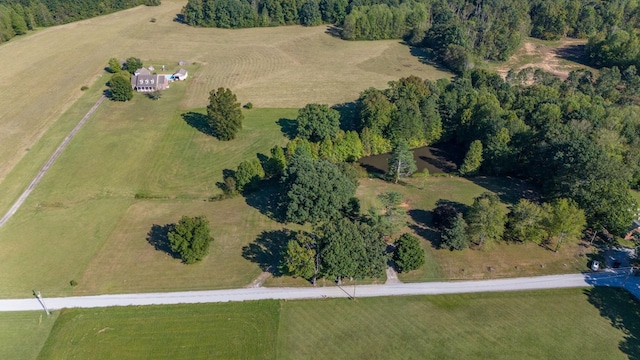 aerial view with a rural view