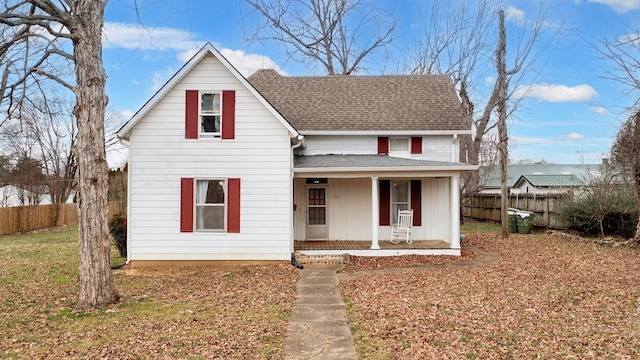 view of front of house with covered porch