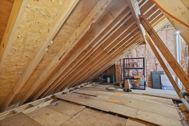 view of attic