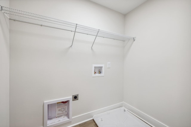 laundry area featuring hookup for a washing machine and electric dryer hookup