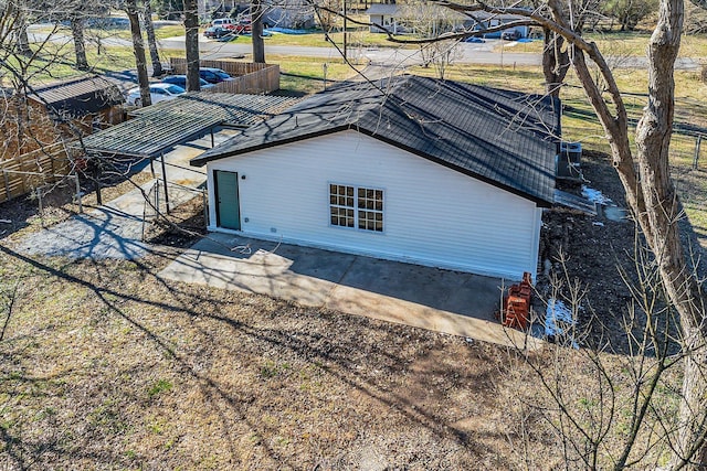 rear view of house featuring a patio