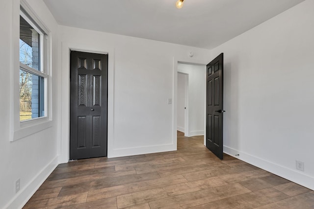 interior space featuring dark wood-type flooring