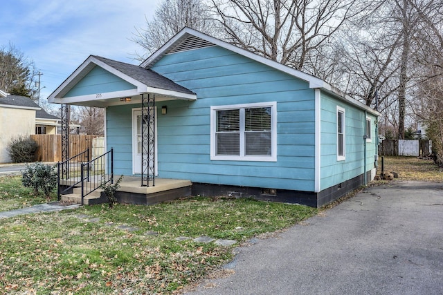 view of bungalow-style home