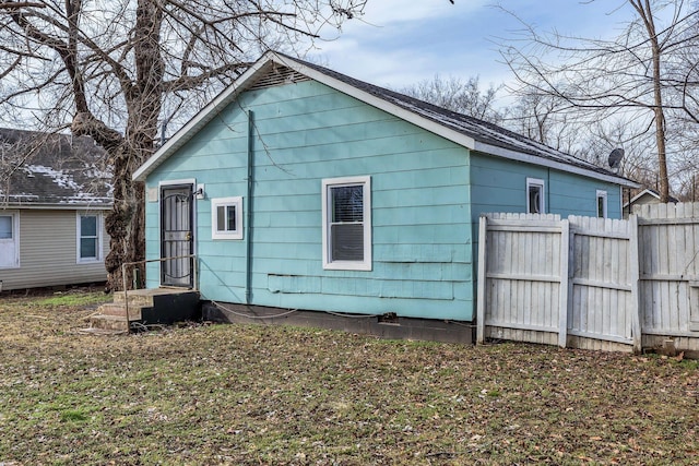 view of back of property