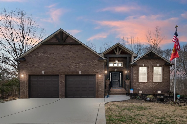 view of front of home featuring a garage