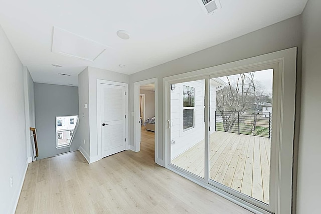 entryway featuring light wood-type flooring