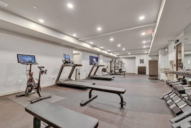 view of gym