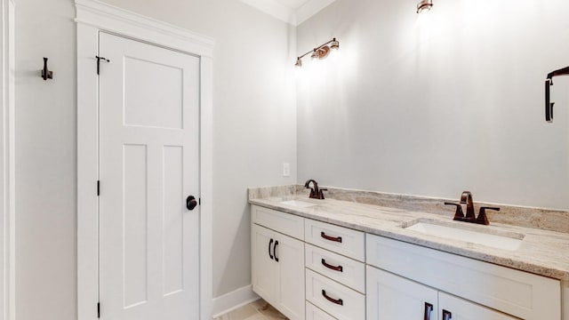 bathroom featuring vanity