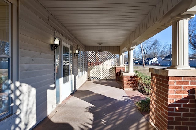 view of patio / terrace featuring covered porch