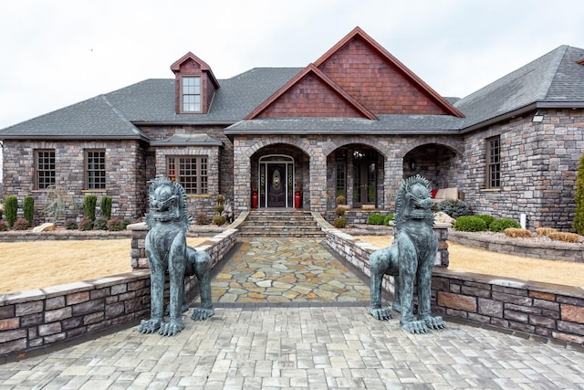 view of front of property with covered porch