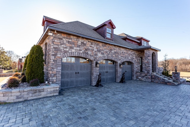 view of home's exterior with a garage