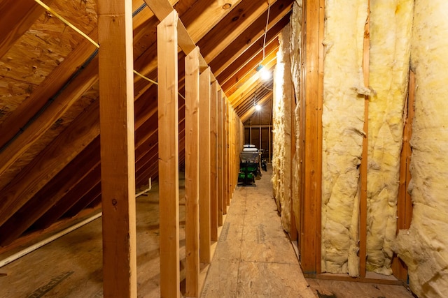 view of attic