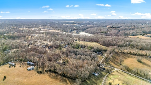 bird's eye view featuring a rural view