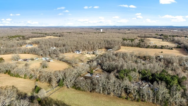 bird's eye view with a rural view