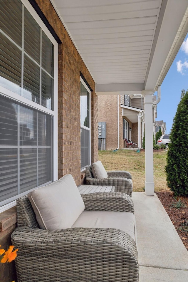 view of patio / terrace with covered porch