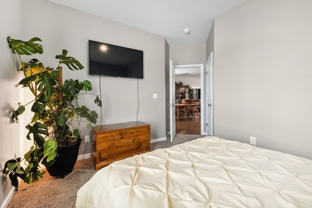 bedroom featuring carpet